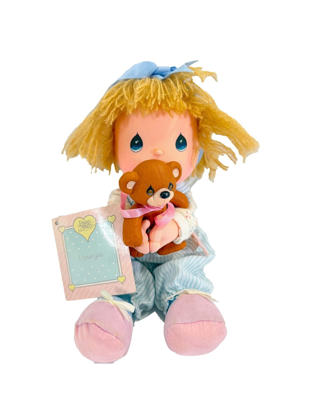 1986 Precious Moments I Love You Doll Friendship Line Applause 16007 Huggin Bear